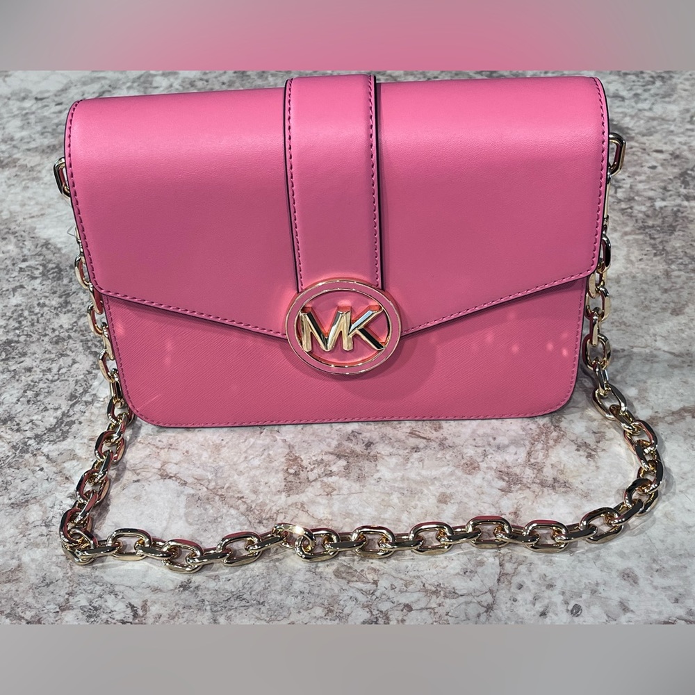 MICHAEL KORS CARMEN VEGAN MEDIUM FLAP SHOULDER CROSSBODY BAG ~ NWT